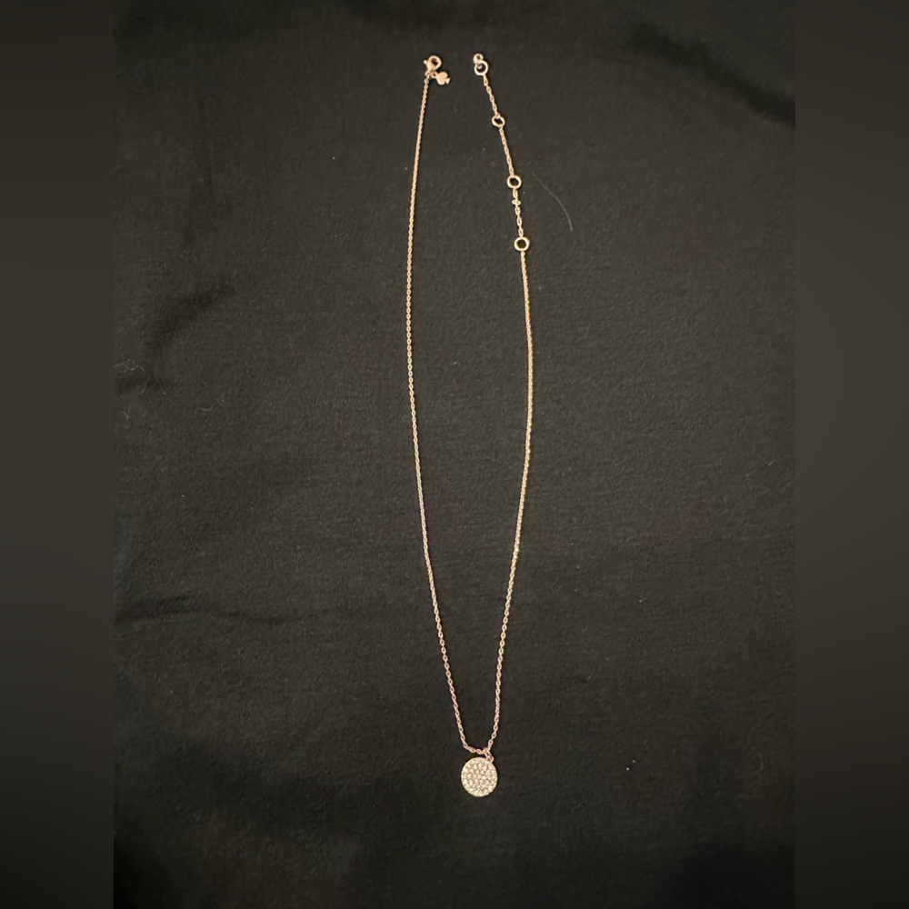 Kate Spade Pave Rose Gold Toned Necklace